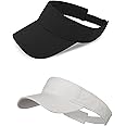 INFISPACE® Men's & Women's Cotton Adjustable Visor Cap (Pack of 2)