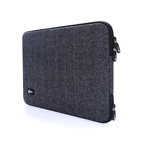 gk line Tasche Tweed Universal Notebook Laptop MacBook Netbook Tablet Schutzhülle Etui schwarz wasserresistent bis 15″-15.6″ innen ca. 385 x 275 mm - 3