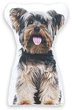 Dekokissen Hund Yorkshire Terrier, Zierkissen mit Motivdruck ca. 64 cm