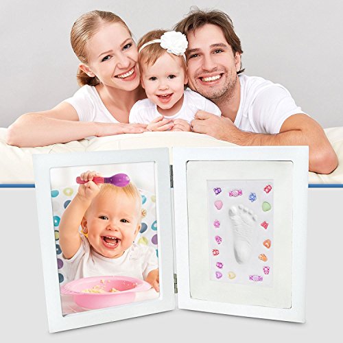 Baby Handabdruck und Fußabdruck DIY-Set mit schadstofffreiem Lehm, das Ideale Babyparty Geschenk - 2