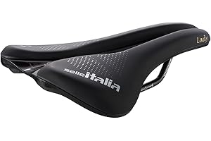 Selle Italia NOVUS Boost EVO LADY TM Superflow - Sillín de Bicicleta para Mujer, Cuadro de Manganeso y Agujero Anatómico - Talla L3, Negro