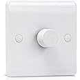 Ledivion Dimmer Switch, LED Dimmer Switch Trailing Edge Rotary 1 Gang 1 Way or 2 Way 150W