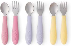 Elk and Friends Kids Silverware with Silicone Handle