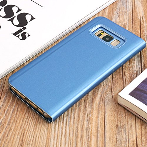 Funda Samsung S8 Plus Clear View Standing Cover  Aursen Carcasa Case para Samsung Galaxy S8 Plus  color azul
