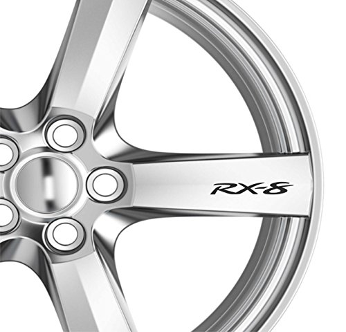 6 x RX-8 adhesivos adhesivos decorativos de ruedas de aleación Calidad Premium Pegatina para coche