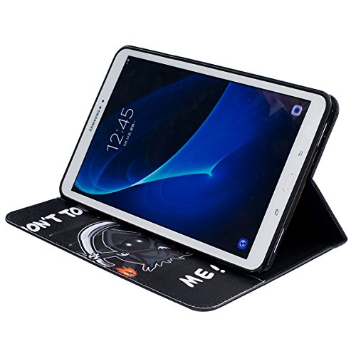 Samsung Galaxy Tab A 10.1 Hülle Case,Samsung Galaxy Tab A 10.1 T580 Ledertasche Smart Cover,Ekakashop Ultradünn Bunt Tod Muster Painting PU Leder Schale Ständer Schutzfolie Schutzhüllen Flip Cover Tasche TPU Innere Hülle Silikon Back Case Etui mit Magnetverschluss Wallet Kreditkarte Card Holder Slot für Samsung Galaxy Tab A 10.1 T580 T585 + 1x Kostenlos Ständer (Farbe zufällig) - 6