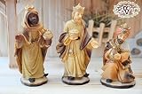 Figuren für große Weihnachtskrippen aus Holz hochwertige Krippenfiguren KFG-HO Holzfiguren-OPTIK handbemalt und GEBEIZT – präsise saubere Gesichtszüge Mienen natürliche Mimik - 2