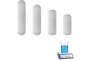 BASTOUR Agitador magnético, mezcladores magnéticos, kit de mezcladores magnéticos, barra magnética, anclajes magnéticos, PTFE Stir Bar, agitadores magnéticos, para líquidos, laboratorio, 4 unidades (Type C)