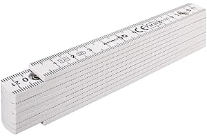 STABILA Kunststoff-Gliedermaßstab Type 1107, 2 m, weiß, metrische Skala