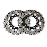 rotor yamaha dt 125 Todos son tratamiento térmico y aprobado gran performance. con un centro de 7075 aleación de aluminio HUB para un peso ligero. sesiones de frenado de la forma del disco asegura una buena disipación de calor bajo una fuerte, reduciendo el freno, reduciendo al deformaciones, la decoloración y asegurando rotor longevidad. el rotor ranurado asegura el agua y la suciedad se dispersa rápidamente cuando el frenado motocicletas aplicable: 100% nuevo, embalaje de fábrica y nunca se ha utilizado. fabricado en acero inoxidable de alta calidad: el paquete incluye: 1 par de disco de freno delantero