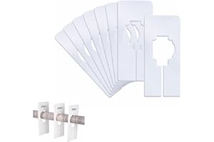 GUNWON 8 PCS Closet Rack Dividers, Clothes Hanger Divider, White Rectangular Clothing Rack Size Dividers, Wardrobe partition Board Blank Hanger Separator Used to Classify Clothing Sizes and Colors(White)