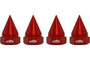 smTSRC Alloy Wheel Nut Cone-Shape 24mm For 1/5 HPI RV KM BAJA 5B RC Car Parts (Red)