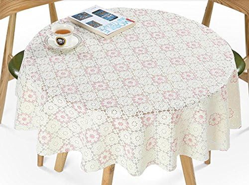 Pastoral plastic tablecloth waterproof PVC floral printed round table cover home wedding decoration table manteles para mesa , 3 , 135cm