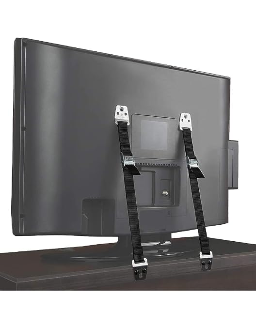 Correas De Seguridad Antivuelco JIUDONE (2 Juegos + 4 Adhesivos): Protege A Tus Hijos Sin Taladrar, Ideal Para TV Y Muebles