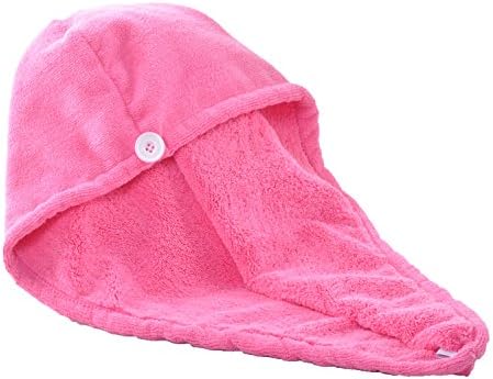 FlyMoon Microfiber hair turban drying wrap towel (pink)