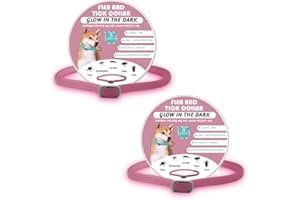 HDAKDDHG 2 Pcs Luminous Repellent Dogs Collars, Repellency Slow Release Repellent Collars for dogs, Water-Resistant Adjustable For Dogs Fit Most Dogs, Pink