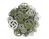 Mackur DIY Crafts Uhr Gears Steampunk Gear Charms Uhrenteile Gears Rollen Anhänger Schmuckherstellung Zubehör Tasche, Metall, Bronze, M