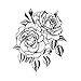 Tattify Traditional Flower Temporary Tattoo - Twin Rose (Set of 2)