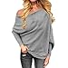 Produktbild Cooljun Damen Pullover Fledermaus Ärmel Stricken Schulter Pullover Damen Top Frauen Schulterfrei Gestrickte Tops Sexy Lose Batwing Long Sleeve Sweater Sweatshirt Pullover Bluse Oberteile