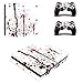 Produktbild Stillshine PS4 Slim Skin Aufkleber Sticker Design Folie schützende Haut Schale für Sony Playstation 4 Slim Konsole & 2 Dualshock Controller (Blood)