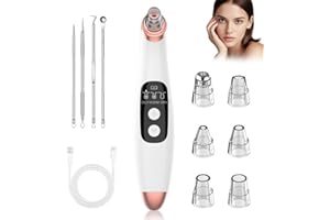 NANQUAN Aspiratore Punti Neri Professionale,USB Ricaricabile Comedone con Profonda 6 Testine per Estrattore e 3 Modalità di Aspirazione,Elettrico Comedone per Pulizia Viso e Rimozione Pori