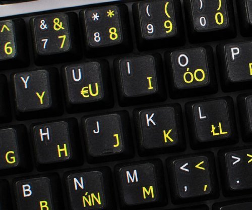 Polnische Programmierer transparente Tastaturaufkleber mit Gelben Buchstaben – Geeignet für jede Tastatur - 2