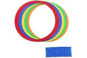 HUIOUER Colorful Jump Hoop Set Indoor Sport Gioco Formazione Fisica Jumping Hoops Famiglia Cortile Attività Giocattolo Bambini Regalo Salto Set Giocattolo Fisico