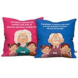 Indigifts Micro Satin and Fibre Multi Cushion Cover with Filler (White, 12x12cm) - Set of 2