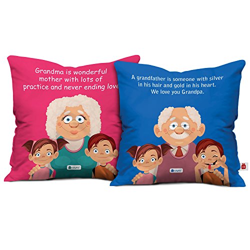 Indigifts Micro Satin and Fibre Multi Cushion Cover with Filler (White, 12x12cm) - Set of 2