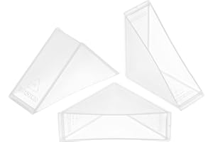 sourcing map 20Pcs Plastic Corner Protectors 20x70mm Right Angle Shape Glass Corner Guards Cushion for Corner Protection of Glass, Mirror, Tile, White