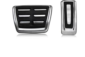 DYSTOPIAWORLD Auto Pedal Set, Metall Gaspedal und Bremspedale Anspruchsvolle schwarze Lackierung für Golf 8 VIII, Magotan und für TIGUAN 3 Typ 5T Modelle