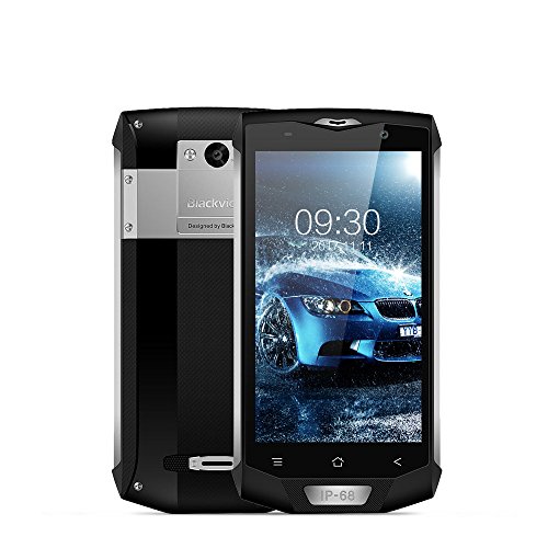 Blackview BV8000 Pro 4G Smartphone, Android 7.0 MTK6757 Octa Core 2.3GHz 6GB RAM 64GB ROM, Doppia SIM con 5.0 pollici FHD Schermo, Telefono Cellulare Impermeabile IP68/Antiurto/Antipolvere, Argento