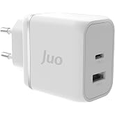 Juo 45W GaN USB-C + USB-A Charger iPhone & iPad & Macbook & Samsung PPS Type-C Fast Charger