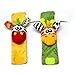 Vollter 2 Pcs Baby Infant Cartoon Socks Wristband Handbell Rattles Toys