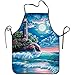 Produktbild ouyjian Chef Aprons Lighthouse Painting Funny Cooking Apron for Men - BBQ Grill Kitchen Chef Barbecue Gifts, One Size Fits Most