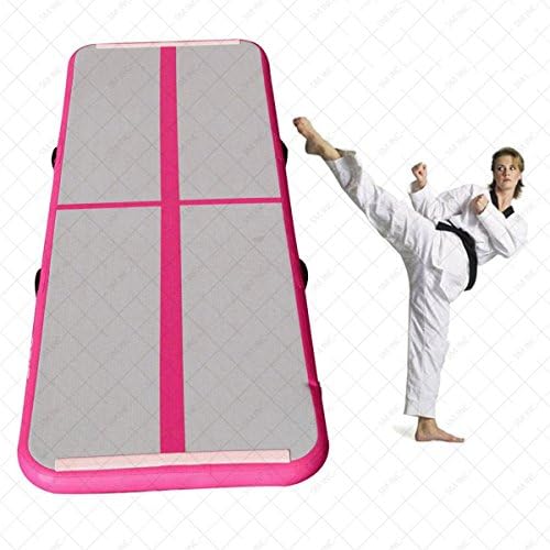 Lnflatable Air Track Tumbling Floor Gymnastics Practice Training Pad GYM Mat HOT ( Contains PUMP) , Pink