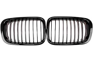 Carrfan Grembiule anteriore a griglia per racing compatibile con 3 E46, 4 porte, 1998-2001, 2 pezzi