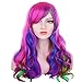 Ambielly 32"/80cm Iridescence Party Cosplay Wig Women's Wig Long Curly Wavy Hair (Iridescence)