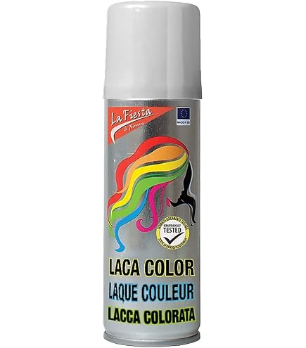 Fasching Leucht-Colour Haarspray – 125 Ml, Grau, Für Partys & Kostüme, Leicht Auswaschbar