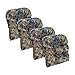 Produktbild Klear Vu Cabernet Gripper Backed Non Slip Dining Chair Pad, 15" x 15", Set of 4 Cushions, Multi