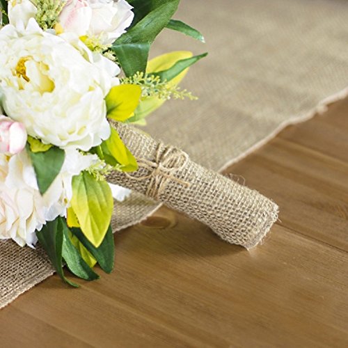 WINOMO Hessische Jute Handwerk Multifunktionsleisten-3M für Hochzeit-Dekor - 5