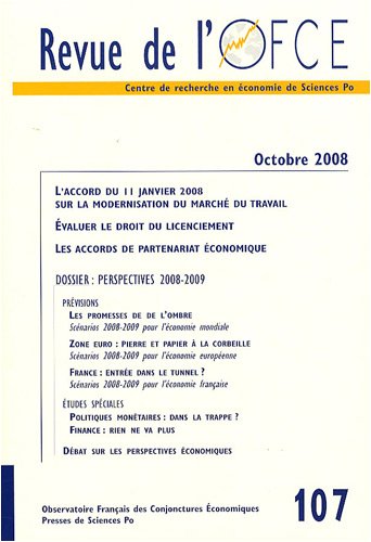 Preisvergleich Produktbild Revue de l'OFCE, N° 107, Octobre 2008
