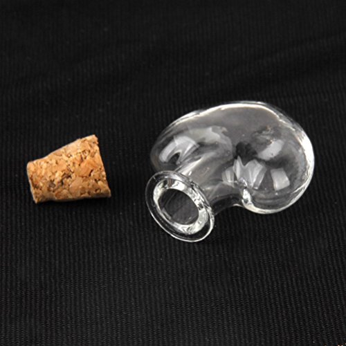 NUOLUX 10ST-Liebe-Herz-Glasflaschen für Hochzeiten Wunsch Schmuck Party Favors (Clear) - 4