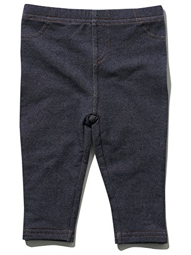 M&Co Baby Girl Soft Cotton Stretch Full Length Denim Look Jeggings Leggings Denim 2/3 Yr