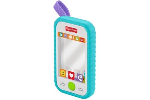 Fisher-Price Mon Téléphone Selfie, hochet de dentition portable avec un miroir, pour bébé dès 3 mois, GML96