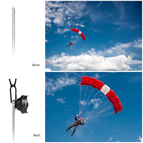 Mozeat Lens Objektiv Handy Clip-On Lens 3X TeleobjektivÂ mit Universal Klemme,fÃ¼r iPhone,Samsung , Android ,Windows usw.Keine dunkle RÃ¤nder.