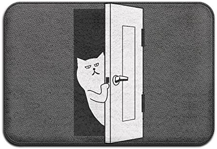 Cute Guy Open The Door Nice Doormats Monogram Doormat