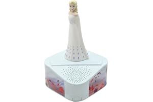 LEXIBOOK, Frozen, Altavoz con figurita Luminosa, Bluetooth 5.0,Puerto USB/USB Tipo C, Blanco/Azul, BTD80FZ