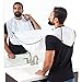 Panlom® Beard Bib Catcher Hair Nylon Shaving Cloth Beard Cutting Shaving Cape Repair Shape Apron Scarf Collection Trimming Catcher - White