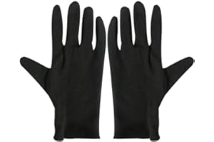 Beaupretty Feuchtigkeitsspendende Ekzem-Baumwollhandschuhe 12 Paar Schwarze Baumwollhandschuhe für Trockene Hände Spa-Lotionshandschuhe Kosmetikhandschuhe L